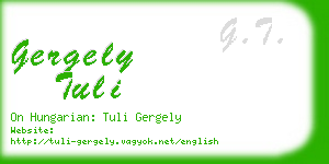 gergely tuli business card
